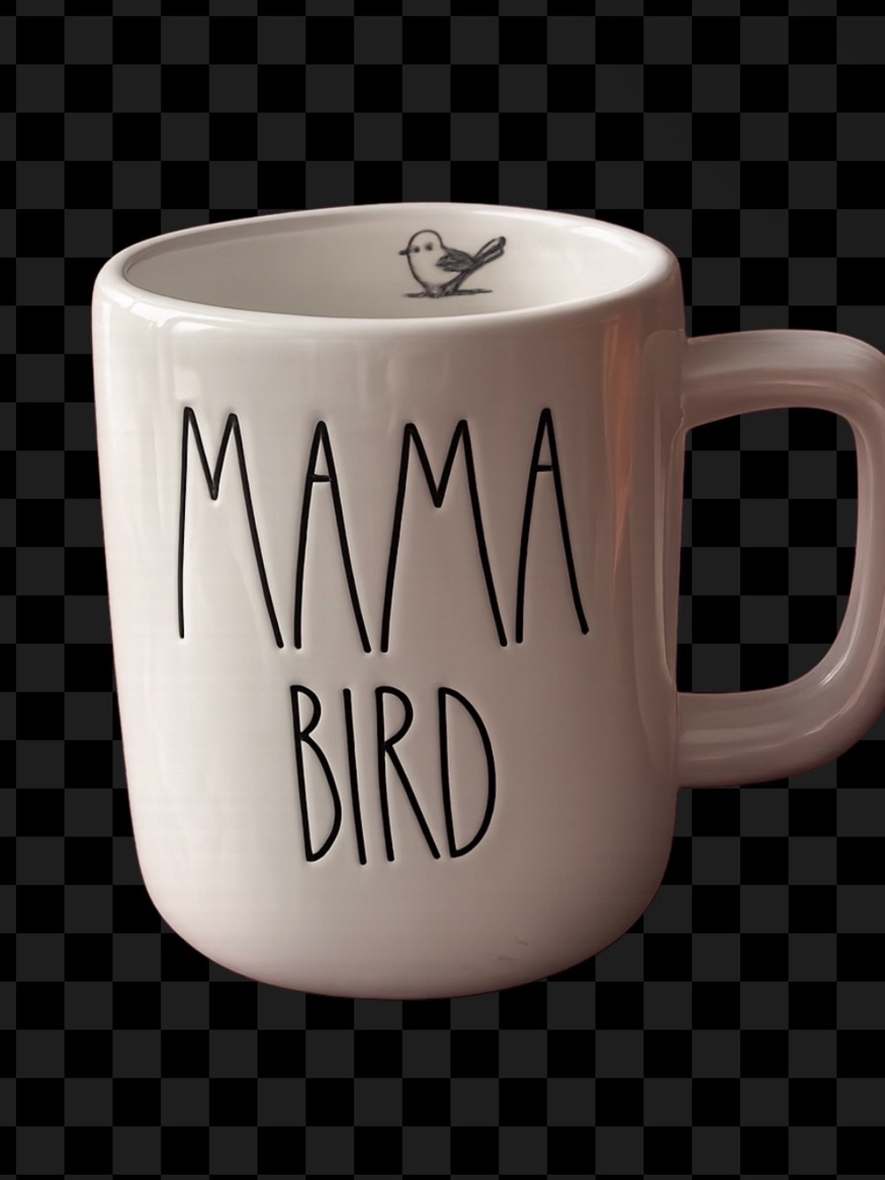 Rae Dunn MAMA BIRD White Ceramic Mug 18.5oz